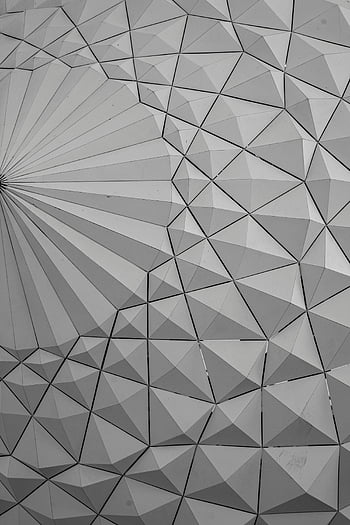white geometric pattern, Dubai architecture, grayscale, modern design, geometric shapes, triangles, abstract art, architectural design, monochrome, patterned design, contemporary architecture