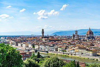 florence, italy, panorama, city, tuscany, cathedral, building, europe, church, tourism, cityscape