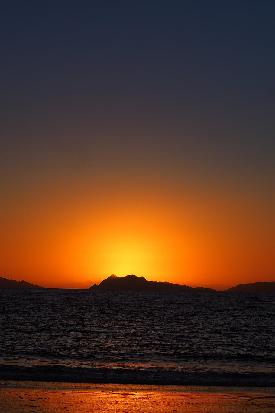 sunset, sea, horizon, beach, cies Islands, nature, galicia, spain, twilight, dusk