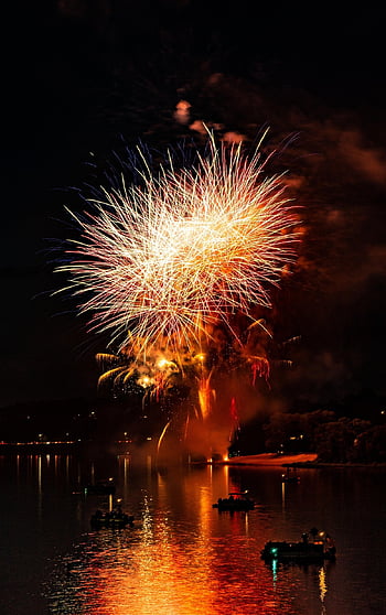 4. července, ohňostroj, Den nezávislosti, oslava, slavit, Dovolená, vlastenecký, pyrotechnika, červenec, noc, americký