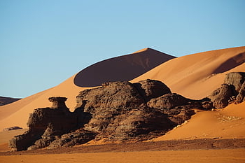 dune, deserto, formazione rocciosa, mesa, sabbia, menagramo, sterile, algeria, sahara, paesaggio, natura
