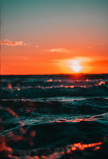 solnedgang, havbølger, gylden time, livlige farver, solflare, Rolen Seascape, havudsigt, solnedgang fotografering, naturlige skønhed, kystlandskab, Tranquil farvande