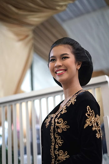 vrouw, traditioneel, Java, Indonesië, centraal Java, kebaya, cultuur, portret, meisje