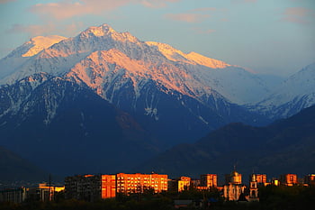 Kazachstán, hory, almaty, město, krajina
