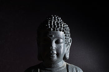Buddha, socha, hlava, Buddha Purnima, gautama buddha, kamenný buddha, sochařství, duchovno, náboženství, buddhismus, temný