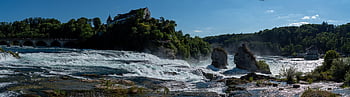 Rheinfall, Schaffhausen, brøl, foss, sprøyte, bergarter, Sveits, Rhinen, landskap