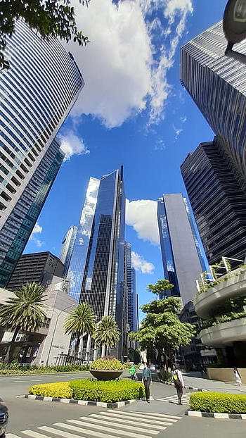 philippines, metro Manila, buildings, skyscraper, glass, architecture, high, tall, sky, makati City, pedestrian Lane