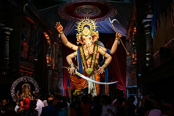 Mumbai Cha Raja 2023, Ganesh idol, Ganesh Chaturthi, colorful Ganesh, devotees, Mumbai, festivities, idol, celebration, tradition, culture