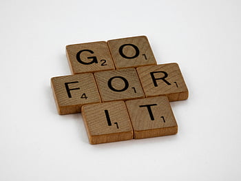 blocuri de lemn, scrabble letters, Du-te, fundal alb, închisă, frază motivațională, gresie din lemn, scrisori de scrisori, Mesaj de inspirație, suprafață albă, Scrabble din lemn