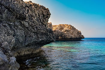 cipru, cavo greko, stâncă, pe coasta stâncoasă, stânci, natură, mare, peisaj, decor, eroziune, formare