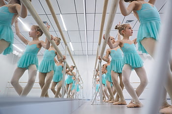 Ballerinas, Übungen, Ballettschule, Mädchen, Ballett, tanzen, Kinder, Ballettunterricht, Gruppe, Tänzer, Studenten