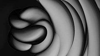 モノクロ抽象芸術、 幾何学的図形、 3Dレンダリング、 ダイナミックデザイン、 流体形態、 モノクロアート、 抽象的なジオメトリ、 モノクロ3D、 抽象的な3Dアート、 流体設計、 抽象的なモノクロ