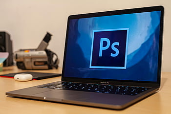 macbook pro, adobe photoshop, projekční práce, Úpravy, laptop, počítač, pracovního prostoru, nastavení stolu, Profesionální nástroje, digitální design, úprava fotografie