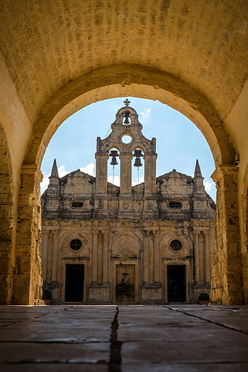 arkadi Monastery, baroque Architecture, greece, arcadi, monastery, europe, crete, christianity, faith, eastern Orthodox Monastery, religion