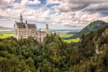 neuschwanstein Castle, neuschwanstein, germany, palace, bavaria, architecture, princess, disney, füssen, landmark, travel