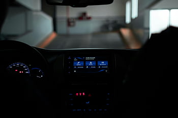 palubní desku, modrá obrazovka, moderní auto, vnitřní pohled, podsvícené ovladače, Navigační obrazovka, ovládací prvky řídicího panelu, interiér vozu, palubní desky vozidla, digitální displej, Technologie automobilů