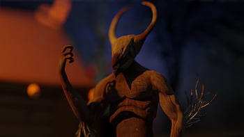 monster, halloween, ond, djevel, Skummelt monster, fantasi, skrekk, demon, Skumle monster, natt, skog