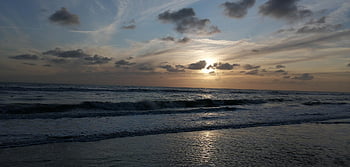 beach, dusk, sun, sea, nature, freedom, landscape, side, sky, the Water, pas De Calais