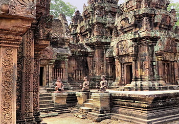 Kambodža, angkor, banteay srei, chrám, ruiny, khmer, antický, náboženství, pierre, kultura, památník