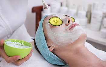 Kadın, Sağlık, spa, gevşeme, salatalık, yüz, cilt bakımı, cilt, tedavi, terapi, makyaj malzemeleri