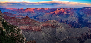 βουνά, Grand Canyon, η δυση του ηλιου, arizona, φαράγγι, γεωλογία, έρημος, τοπίο, φύση