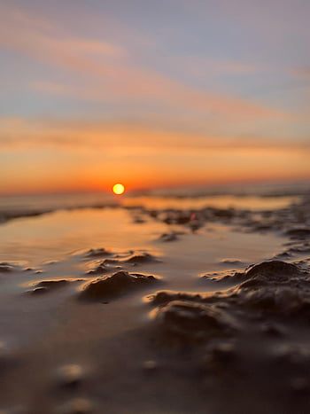 sunset, beach, sea, sand, sun, sunlight, dusk, twilight, nature, closeup, michigan