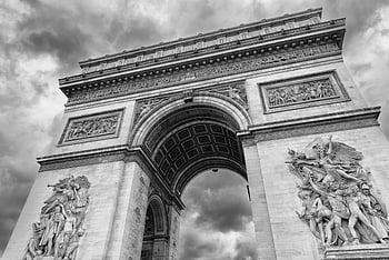 Paříž, mezník, architektura, nebe, oblouk, cestovat, den, arc de triomphe, destinace, město, Pozadí