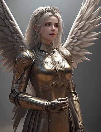 angel, armor, fantasy, woman, ai Generated, warrior, wings, female, beauty, magic, whimsical
