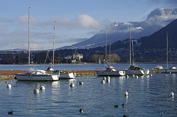 france, haute-savoie, annecy, lake, nature, landscape, mountains, rhône-alpes