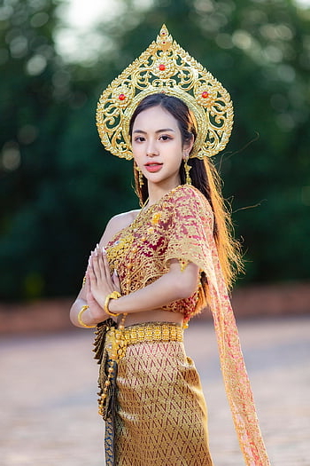 donna, modello, giovane, Costume tradizionale, Tailandia, Asia, Sud-est asiatico, ragazza vietnamita, moda, ritratto, ragazza