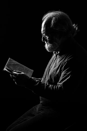 man, reading, education, portrait, beard, glasses, book, wisdom, knowledge, novel, literature