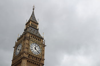 big Ben, clock Tower, landmark, tower, sky, clouds, clock, architecture, great Bell Of The Striking Clock, nature, london