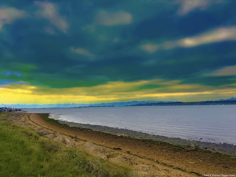 poole kikötő, part menti táj, drámai ég, víztest, füves part, felhős idő, természeti táj, tengerparti kilátás, horizont, nyugodt jelenet, kültéri beállítás
