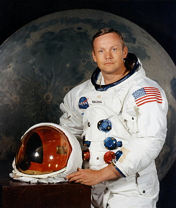 oblek astronaut, Muž ve vesmírném obleku, nasa, americká vlajka, průzkum vesmíru, Neil Armstrong, měsíc pozadí, kosmická helma, vesmírné vybavení, Návrh kosmického obleku, Astronautský portrét
