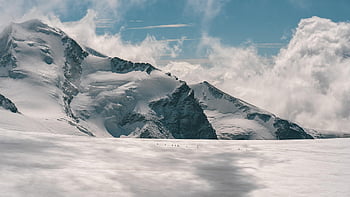 ledovec, hory, túra, sníh, mraky, Příroda, Breithorn, valais, švýcarsko