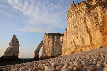 sea Arch, cliff, beach, rocks, pebbles, sea, coast, coastline, ridge, nature, normandy