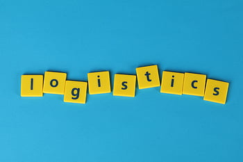 Yellow Scrabble Tiles, logistics, blue background, business themes, logistics themes, yellow letter tiles, vibrant blue, Scrabble tiles, business logistics, logistics word, blue surface