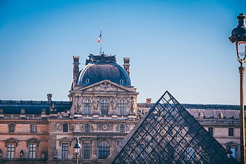 louvre, paris, landmark, architecture, facade, louvre Museum, museum, pyramid, building, historical, famous