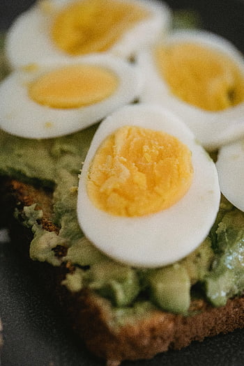 avocado toast, boiled eggs, healthy breakfast, sliced eggs, toasted bread, avocado spread, breakfast food, egg yolk, avocado and egg, breakfast toast, healthy meal