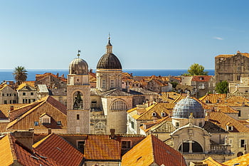 dubrovnik, croatia, adriatic, red, roofs, travel, architecture, brown Travel
