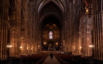 Dom, Straßburg, Elsass, Säulen, gotisch, Herz