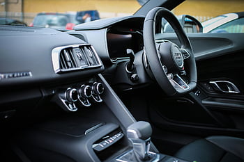 εσωτερικό audi, μαύρο τιμόνι, μοντέρνο πολυτελές αυτοκίνητο, προβολή πίνακα ελέγχου, κομψός εσωτερικός, Πίνακας ελέγχου Audi, Σχεδιασμός εσωτερικού αυτοκινήτου, πολυτελές όχημα, τιμόνι αυτοκινήτου, τιμόνι audi, το ταμπλό του αυτοκινήτου
