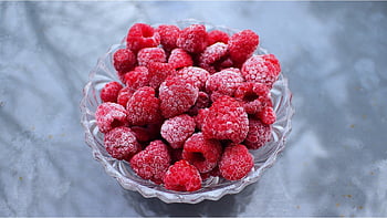 maliny, shell, ovoce, letní ovoce, bobule, křišťálové mísy, ovocný, čerstvý, šťavnatý, vegan, zdravý