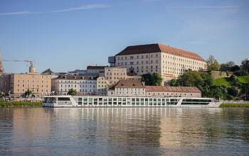 loď, hrad, linz, linz na danube, Dunaj, Rakousko, horní rakousko, tok, říční navigace, lentia, letní dovolená