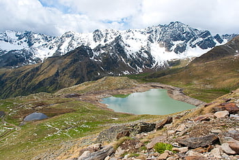 dağ manzarası, dağlar, panorama, görünüm, su eritmek, kar zirveleri, Alpler, Fransa, tatil, bahar, dağ panoraması