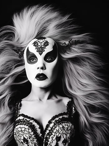 portrait, woman, black Mask, batman Mask, background, blazing, obscured, mysterious, beauty, striking, enigma