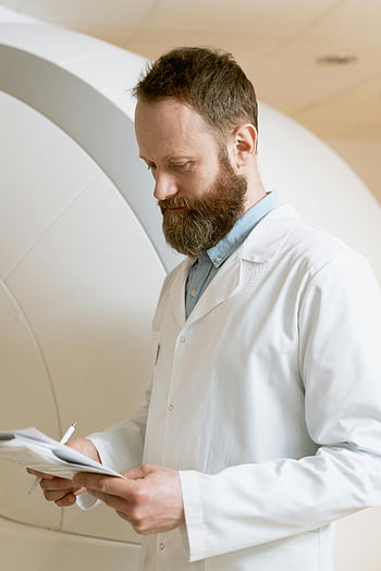 doctor, medical records, hospital setting, healthcare analysis, lab coat, medical professional, professional occupation, indoor setting, health care, medical examination, patient data
