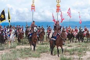 mongolia, horse, warrior, war, banner, genghis Khan