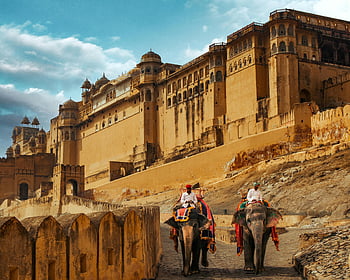 Amber Fort, Jaipur, Rajasthan, India, traditional elephant rides, ancient walls, Amer, grandeur, historical architecture, cultural experience, travel destination