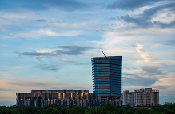 edifici, grattacieli, architettura, facciata, città, urbano, saigon, Vietnam, pomeriggio, natura, tramonto